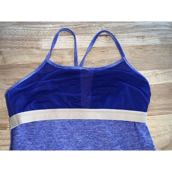 Lululemon Sz 6 Power Y Tank Top Racerback Active Wear Blue Heather Pigment EUC - Picture 8 of 8